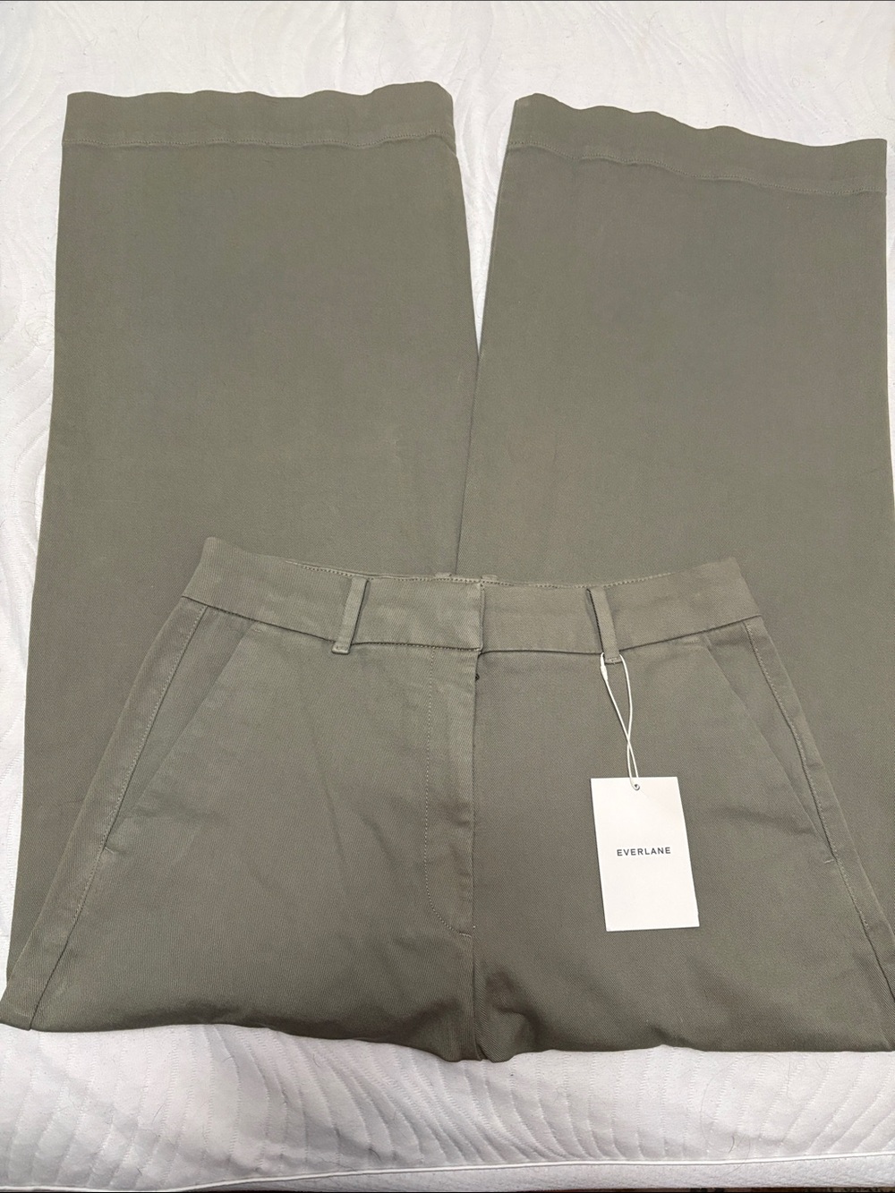 Everlane organic cotton twill wide leg trouser